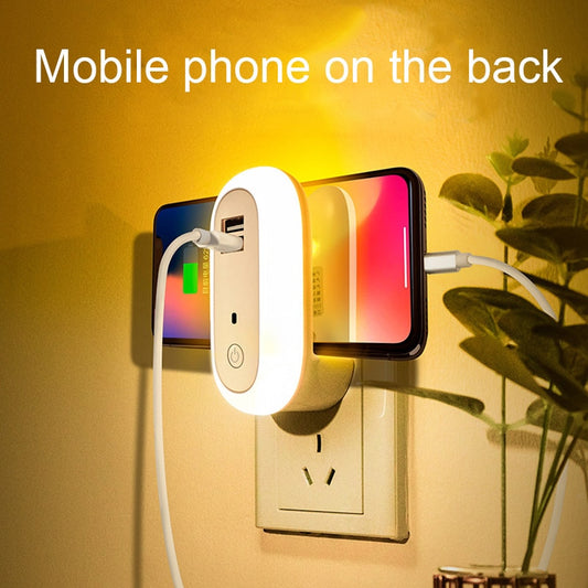 2-in-1 LED Wall Charger - Household Gadgets